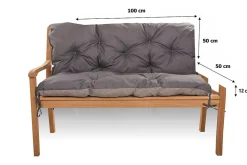 Best Setgarden Coussin pour banc de jardin 100x50x50cm, coussin de banc de jardin Anthracite coussin de balançoire extérieur, coussin de jardin