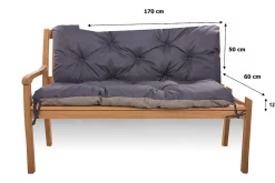Sale Setgarden Coussin pour banc de jardin 170x60x50cm coussin de banc de jardin 3 places Bleu coussin de balançoire coussin de banc extérieur