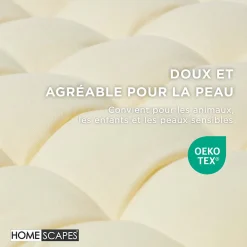 Outlet Homescapes Coussin pour banc de jardin 2 places, crème -