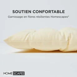 Outlet Homescapes Coussin pour banc de jardin 2 places, crème -