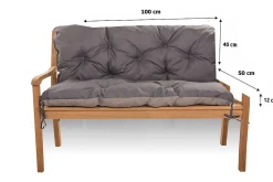 Discount Setgarden Coussin pour banc de jardin 100x50x40cm, coussin de banc de jardin Anthracite coussin de balançoire extérieur, coussin de jardin