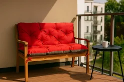 Setgarden Coussin pour banc de jardin 170x50x50cm coussin de banc de jardin 3 places Rouge coussin de balançoire coussin de banc extérieur* Coussin Pour Banc
