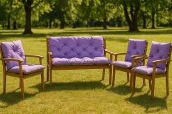 Setgarden Coussin pour banc de jardin 120x60x50cm, coussin de banc de jardin Violet coussin de banc extérieur, coussin de balançoire* Coussin Pour Banc