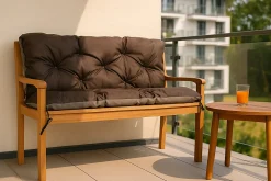 Setgarden Coussin pour banc de jardin 150x60x50cm coussin de banc de jardin Marron coussin de balançoire coussin de banc extérieur* Coussin Pour Banc