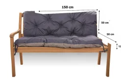 Setgarden Coussin pour banc de jardin 150x50x50cm coussin de banc de jardin Bleu coussin de balançoire coussin de banc extérieur* Coussin Pour Banc