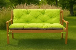 Setgarden Coussin pour banc de jardin 120x60x60cm, coussin de banc de jardin Citron vert coussin de balançoire coussin de banc extérieur* Coussin Pour Banc