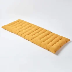 Hot Homescapes Coussin pour banc de jardin 2 places, jaune moutarde -