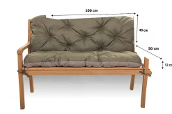 Setgarden Coussin pour banc de jardin 100x50x40cm, coussin de banc de jardin Vert, coussin de balançoire extérieur, coussin de jardin* Coussin Pour Banc
