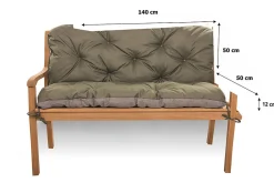 Setgarden Coussin pour banc de jardin 140x50x50cm coussin de banc de jardin Vert coussin de balançoire coussin de banc extérieur* Coussin Pour Banc