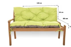 Setgarden Coussin pour banc de jardin 140x60x50cm coussin de banc de jardin Citron vert coussin de balançoire coussin de banc extérieur* Coussin Pour Banc