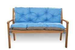 Clearance Setgarden Coussin pour banc de jardin 170x50x50cm coussin de banc de jardin 3 places Bleu coussin de balançoire coussin de banc extérieur