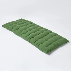 Homescapes Coussin pour banc de jardin 2 places, vert foncé -* Coussin Pour Banc