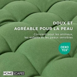 Homescapes Coussin pour banc de jardin 2 places, vert foncé -* Coussin Pour Banc