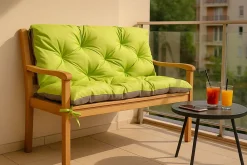 Setgarden Coussin pour banc de jardin 170x60x50cm coussin de banc de jardin 3 places Citron coussin de balançoire coussin de banc extérieur