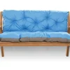 Setgarden Coussin pour banc de jardin 160x50x50cm coussin de banc de jardin 3 places Bleu coussin de balançoire coussin de banc extérieur