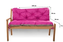 Setgarden Coussin pour banc de jardin 100x50x50cm, coussin de banc de jardin Rosa, coussin de balançoire extérieur, coussin de jardin* Coussin Pour Banc
