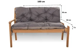 Setgarden Coussin pour banc de jardin 160x50x50cm coussin de banc de jardin 3 places Anthracite coussin de balançoire coussin banc extérieur* Coussin Pour Banc