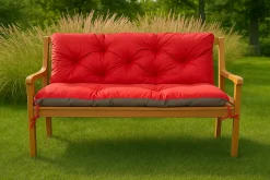 Discount Setgarden Coussin pour banc de jardin 170x60x50cm coussin de banc de jardin 3 places Rouge coussin de balançoire coussin de banc extérieur