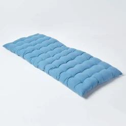 Homescapes Coussin pour banc de jardin 2 places, bleu foncé -* Coussin Pour Banc