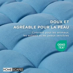 Homescapes Coussin pour banc de jardin 2 places, bleu foncé -* Coussin Pour Banc
