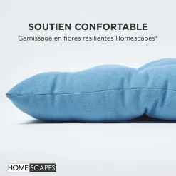 Homescapes Coussin pour banc de jardin 2 places, bleu foncé -* Coussin Pour Banc
