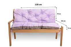 Setgarden Coussin pour banc de jardin 120x50x40cm, coussin de banc de jardin Violet coussin de banc extérieur, coussin de balançoire* Coussin Pour Banc