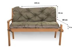 Setgarden Coussin pour banc de jardin 140x60x50cm coussin de banc de jardin Vert coussin de balançoire coussin de banc extérieur* Coussin Pour Banc