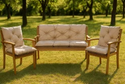 Best Setgarden Coussin pour banc de jardin 100x50x50cm, coussin de banc de jardin Beige, coussin de balançoire extérieur, coussin de jardin