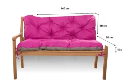 Setgarden Coussin pour banc de jardin 140x50x50cm coussin de banc de jardin Rosa coussin de balançoire coussin de banc extérieur* Coussin Pour Banc