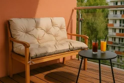 Online Setgarden Coussin pour banc de jardin 160x50x50cm coussin de banc de jardin 3 places Beige coussin de balançoire coussin de banc extérieur