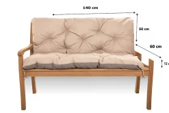 Sale Setgarden Coussin pour banc de jardin 140x60x50cm coussin de banc de jardin Beige coussin de balançoire coussin de banc extérieur