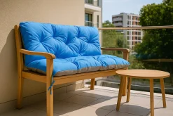Setgarden Coussin pour banc de jardin 150x50x40cm coussin de banc de jardin Bleu coussin de balançoire coussin de banc extérieur* Coussin Pour Banc