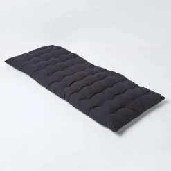 Homescapes Coussin pour banc de jardin 2 places, noir -* Coussin Pour Banc