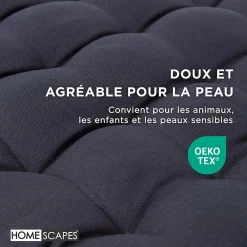 Homescapes Coussin pour banc de jardin 2 places, noir -* Coussin Pour Banc