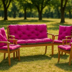 Clearance Setgarden Coussin pour banc de jardin 150x50x40cm coussin de banc de jardin Rosa coussin de balançoire coussin de banc extérieur