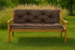 Setgarden Coussin pour banc de jardin 160x50x50cm coussin de banc de jardin 3 places Marron coussin de balançoire coussin de banc extérieur* Coussin Pour Banc