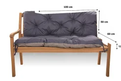 Discount Setgarden Coussin pour banc de jardin 100x60x50cm, coussin de banc de jardin Bleu, coussin de balançoire extérieur, coussin de jardin