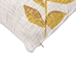 Deko & Co Coussin rectangle imprimé floral blanc et jaune L.50 x l.30 cm* Coussin