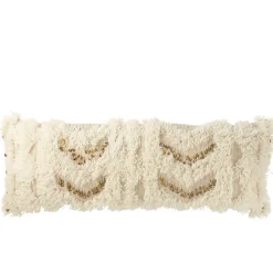 J-Line Coussin rectangle en polyester beige 100x35x12 cm* Coussin Pour Canapé|Coussin
