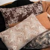 Deko & Co Coussin rectangle Osaka imprimé beige et rose L.50 x l.30cm Deco&co* Coussin