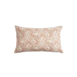 Deko & Co Coussin rectangle Osaka imprimé beige et rose L.50 x l.30cm Deco&co* Coussin