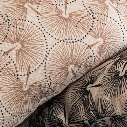 Deko & Co Coussin rectangle Osaka imprimé beige et rose L.50 x l.30cm Deco&co* Coussin