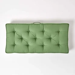 New Homescapes Coussin rehausseur pour canapé en coton, vert foncé -