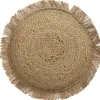 Outlet Deko & Co Coussin rond effet jute et raphia Ø40 x ep.3cm Deco&co