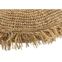 J-Line Coussin rond en raphia naturel D62cm - Coussin d'extérieur* Coussin Pour Canapé