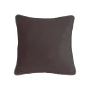 Hot Deko & Co Coussin velours contour perlé CHOCO 40x40