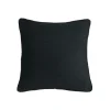 Clearance Deko & Co Coussin velours contour perlé NOIR 40x40