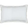 Lovely Casa Coussin volant plat feston noir coton (40x60 cm - Blanc)* Coussin Pour Canapé