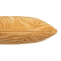 Atmosphera Créateur D'Intérieur Coussin Zoa en flanelle 40x40cm jaune ocre - Atmosphera