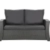 Clearance Setgarden Coussins de canapé meubles de jardin en résine tressée Tressée Noir, Coussins balançoire 120x60x50cm Coussin de banc extérieur